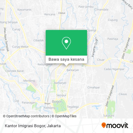 Peta Kantor Imigrasi Bogor