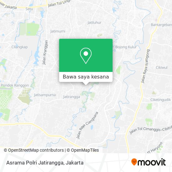 Peta Asrama Polri Jatirangga