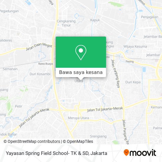 Peta Yayasan Spring Field School- TK & SD