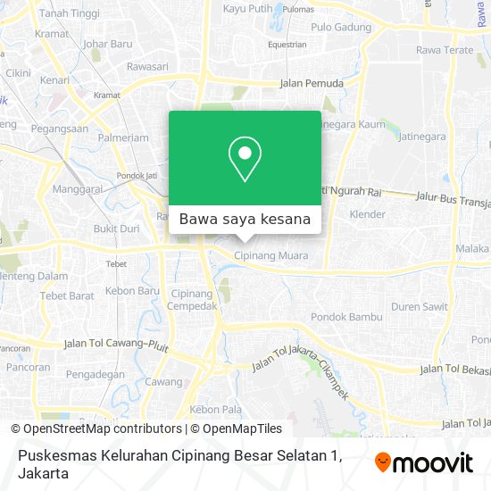 Peta Puskesmas Kelurahan Cipinang Besar Selatan 1