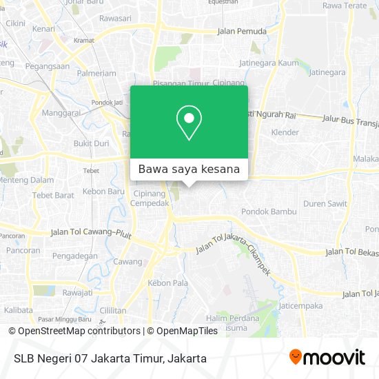 Peta SLB Negeri 07 Jakarta Timur