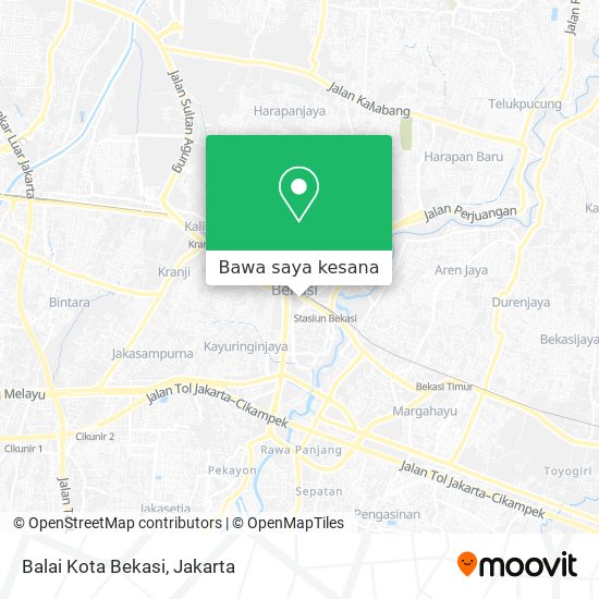 Peta Balai Kota Bekasi