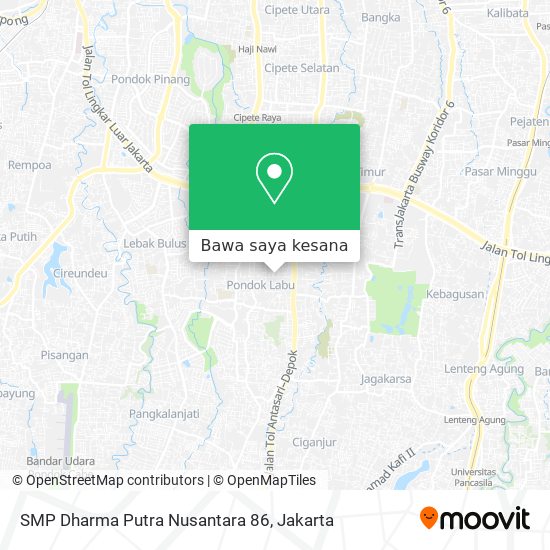 Peta SMP Dharma Putra Nusantara 86