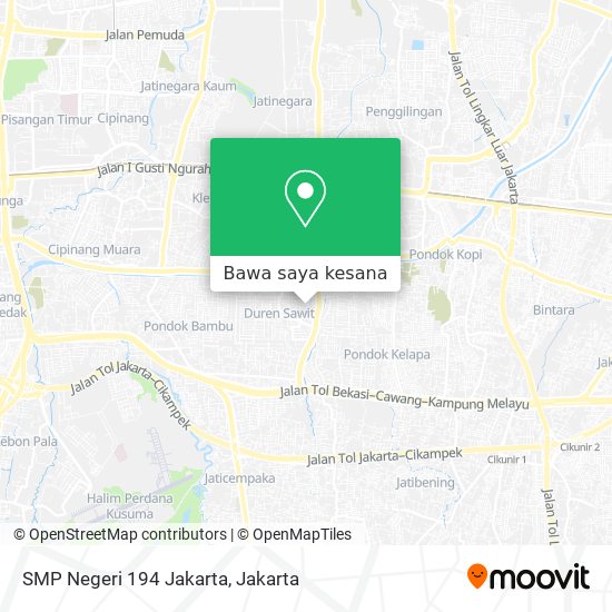 Peta SMP Negeri 194 Jakarta