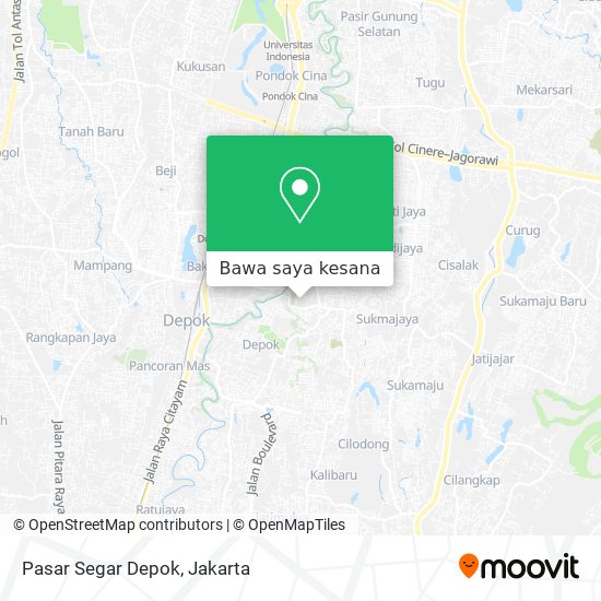 Peta Pasar Segar Depok