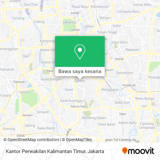 Peta Kantor Perwakilan Kalimantan Timur