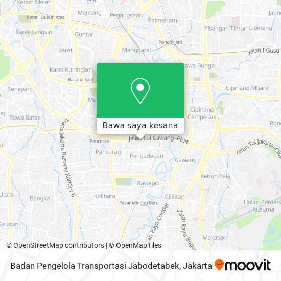 Peta Badan Pengelola Transportasi Jabodetabek