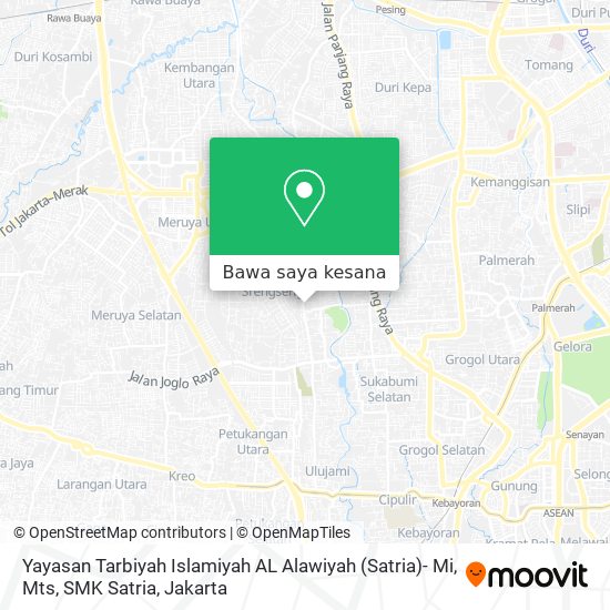 Peta Yayasan Tarbiyah Islamiyah AL Alawiyah (Satria)- Mi, Mts, SMK Satria