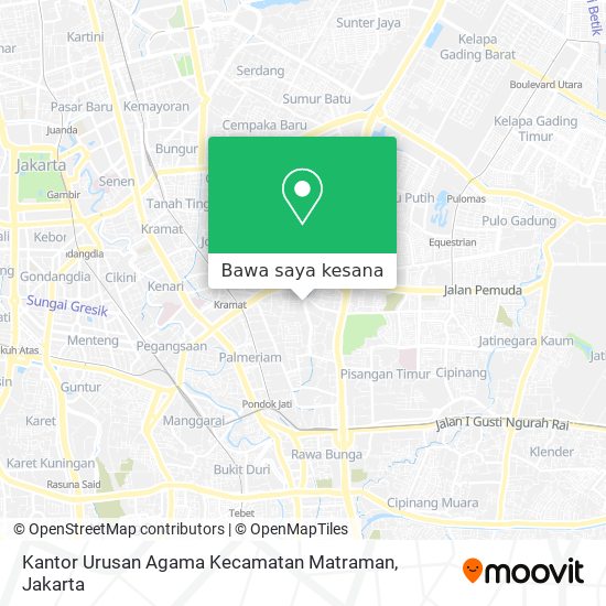Peta Kantor Urusan Agama Kecamatan Matraman