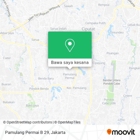 Peta Pamulang Permai B 29