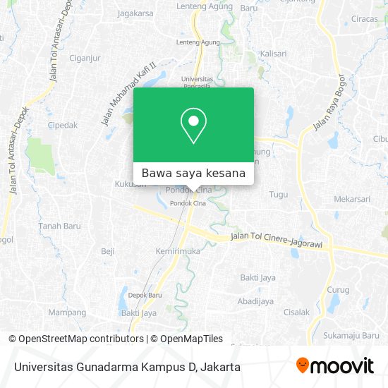 Peta Universitas Gunadarma Kampus D