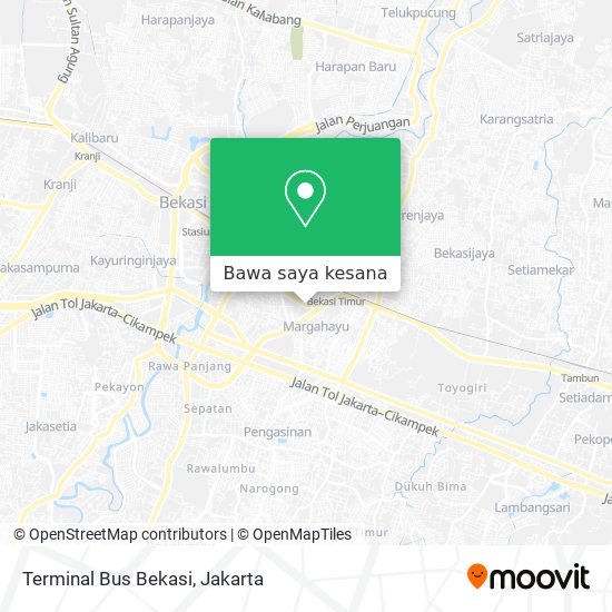 Peta Terminal Bus Bekasi