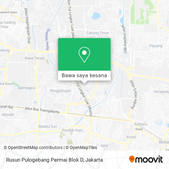 Peta Rusun Pulogebang Permai Blok D