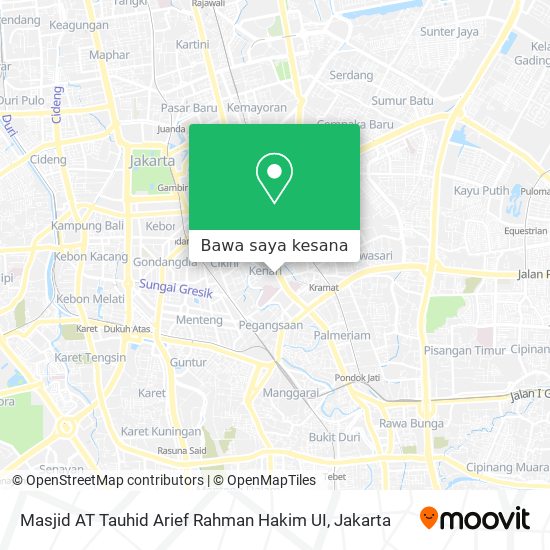 Peta Masjid AT Tauhid Arief Rahman Hakim UI