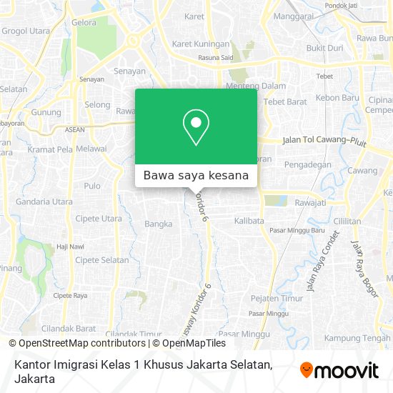 Peta Kantor Imigrasi Kelas 1 Khusus Jakarta Selatan