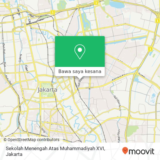 Peta Sekolah Menengah Atas Muhammadiyah XVI