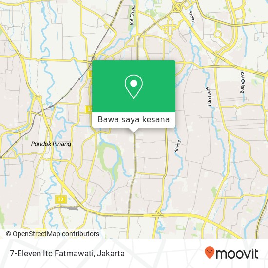 Peta 7-Eleven Itc Fatmawati