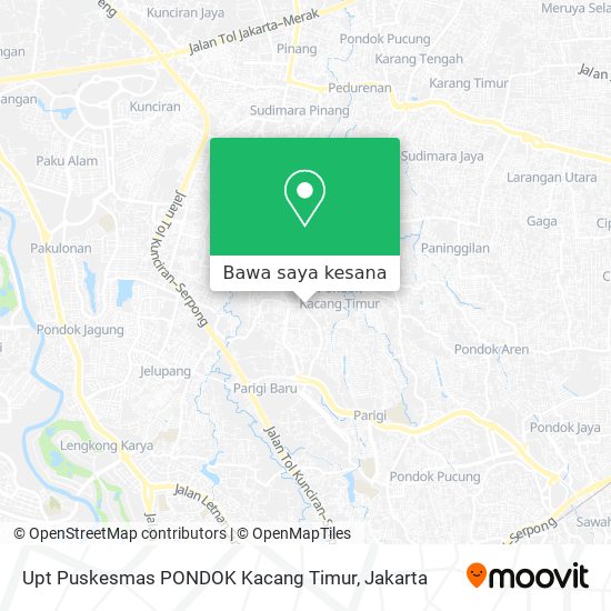 Peta Upt Puskesmas PONDOK Kacang Timur
