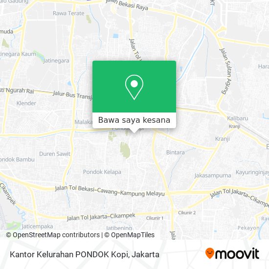 Peta Kantor Kelurahan PONDOK Kopi