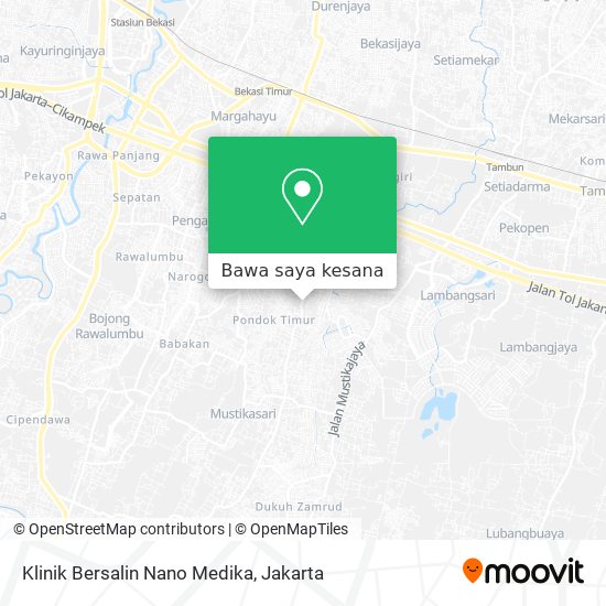 Peta Klinik Bersalin Nano Medika