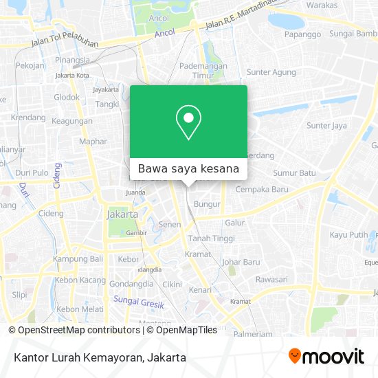 Peta Kantor Lurah Kemayoran