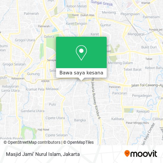 Peta Masjid Jami' Nurul Islam