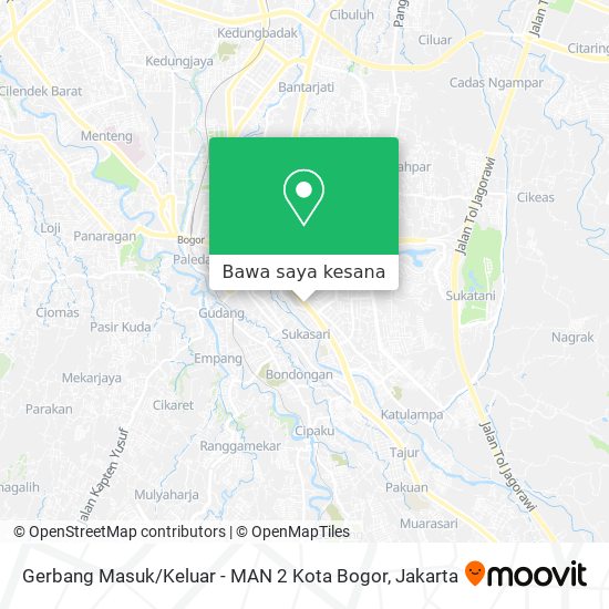 Peta Gerbang Masuk / Keluar - MAN 2 Kota Bogor