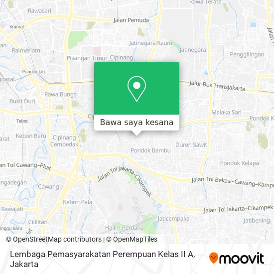 Peta Lembaga Pemasyarakatan Perempuan Kelas II A
