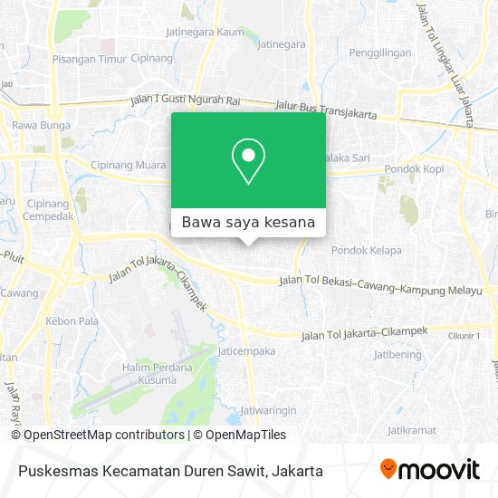 Peta Puskesmas Kecamatan Duren Sawit