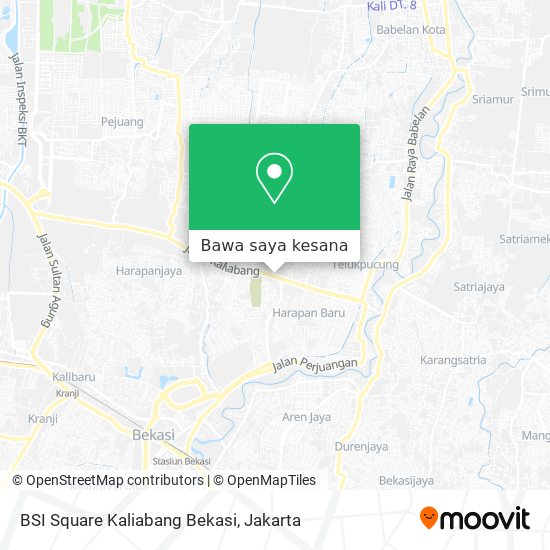 Peta BSI Square Kaliabang Bekasi