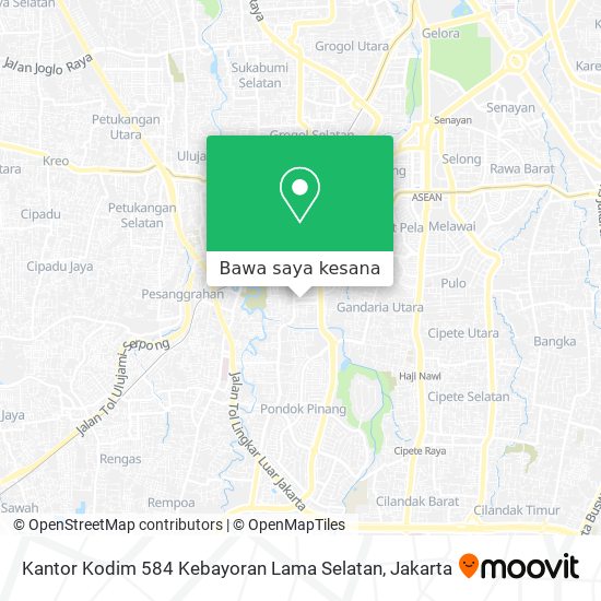 Peta Kantor Kodim 584 Kebayoran Lama Selatan