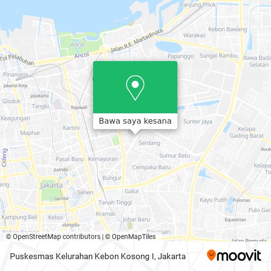 Peta Puskesmas Kelurahan Kebon Kosong I