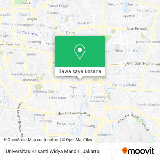 Peta Universitas Krisanti Widya Mandiri