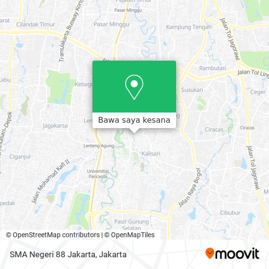 Peta SMA Negeri 88 Jakarta