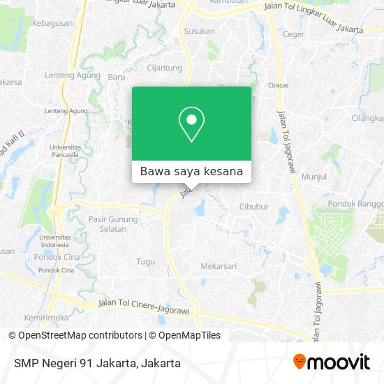 Peta SMP Negeri 91 Jakarta