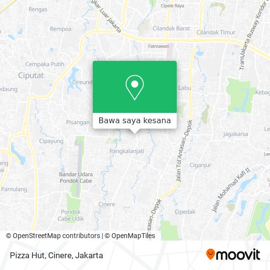 Peta Pizza Hut, Cinere