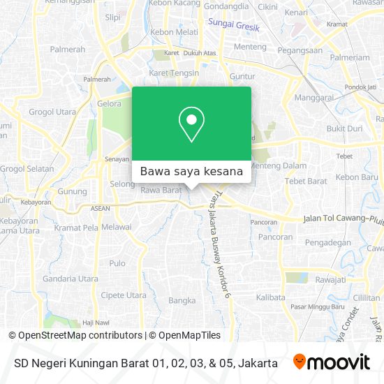 Peta SD Negeri Kuningan Barat 01, 02, 03, & 05