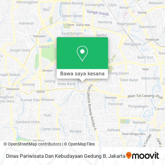 Peta Dinas Pariwisata Dan Kebudayaan Gedung B