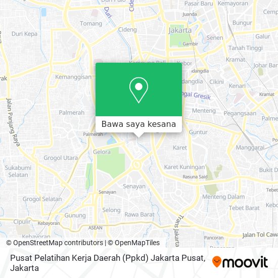 Peta Pusat Pelatihan Kerja Daerah (Ppkd) Jakarta Pusat
