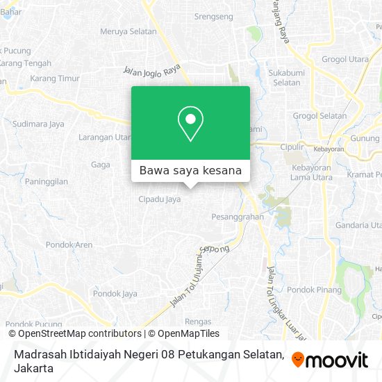 Peta Madrasah Ibtidaiyah Negeri 08 Petukangan Selatan
