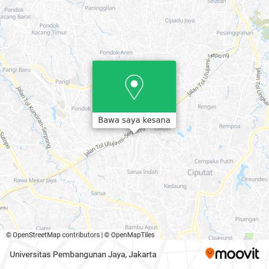 Peta Universitas Pembangunan Jaya