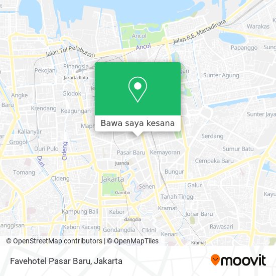 Peta Favehotel Pasar Baru