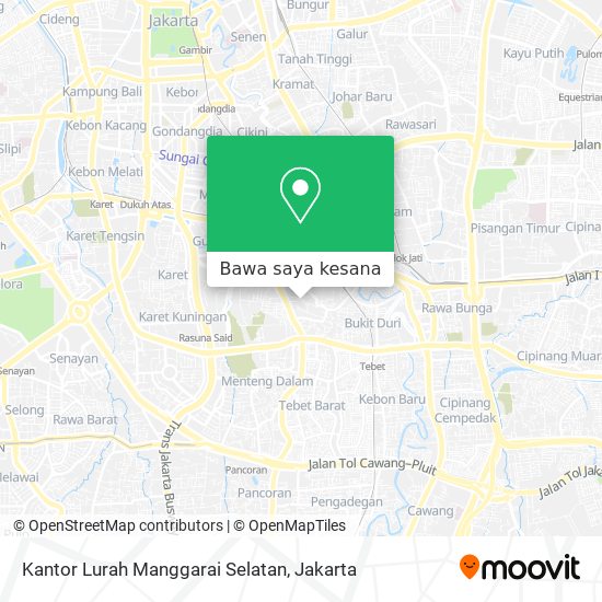 Peta Kantor Lurah Manggarai Selatan