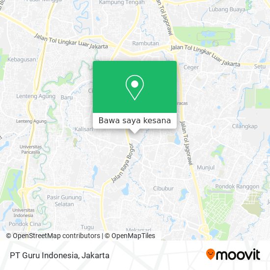 Peta PT Guru Indonesia