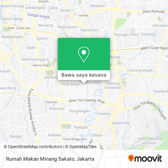 Peta Rumah Makan Minang Sakato