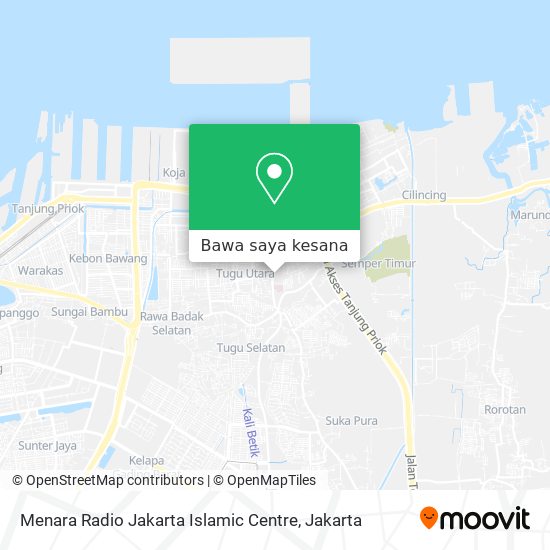 Peta Menara Radio Jakarta Islamic Centre