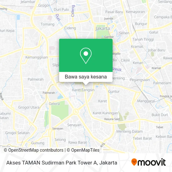 Peta Akses TAMAN Sudirman Park Tower A
