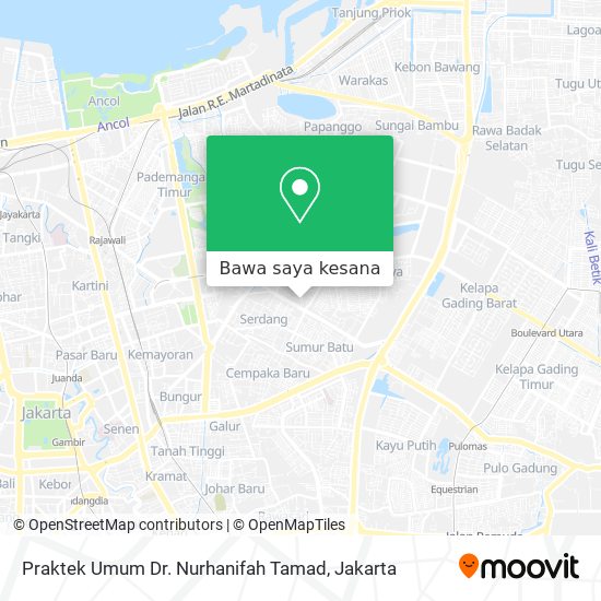 Peta Praktek Umum Dr. Nurhanifah Tamad
