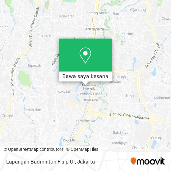 Peta Lapangan Badminton Fisip UI