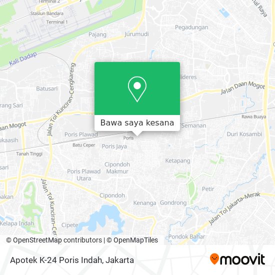 Peta Apotek K-24 Poris Indah